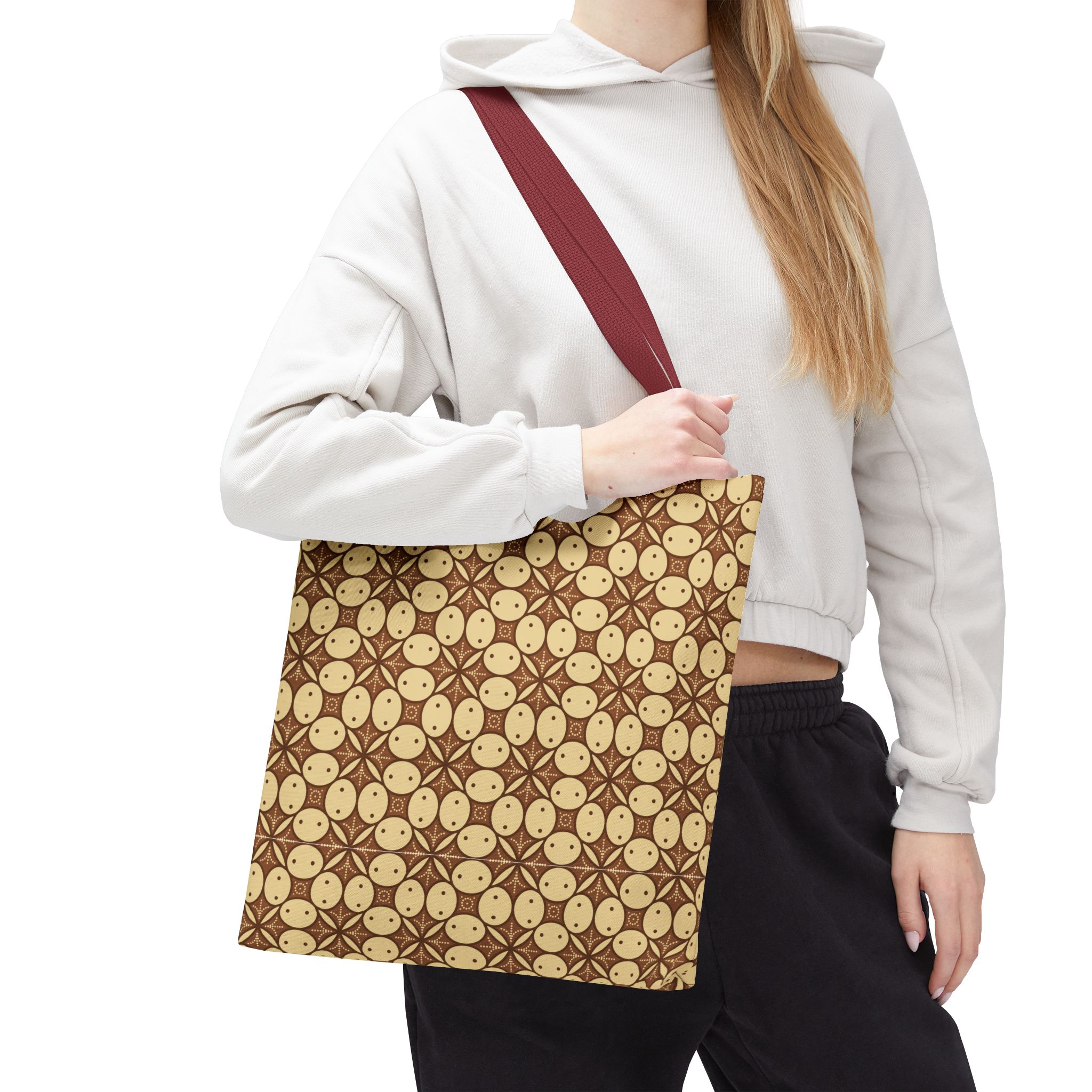 Retro Smiley Face Pattern Tote Bag - Image 25