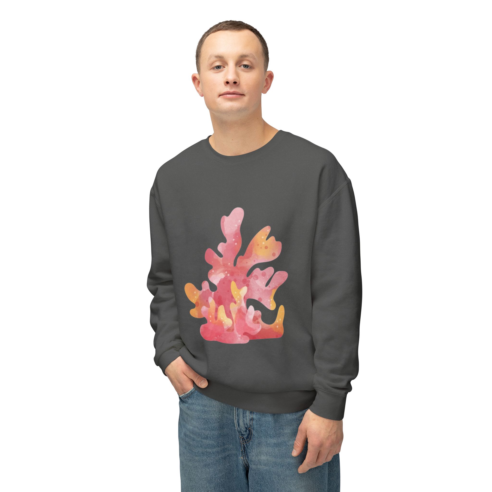 Colorful Abstract Floral Art Sweatshirt - Image 35