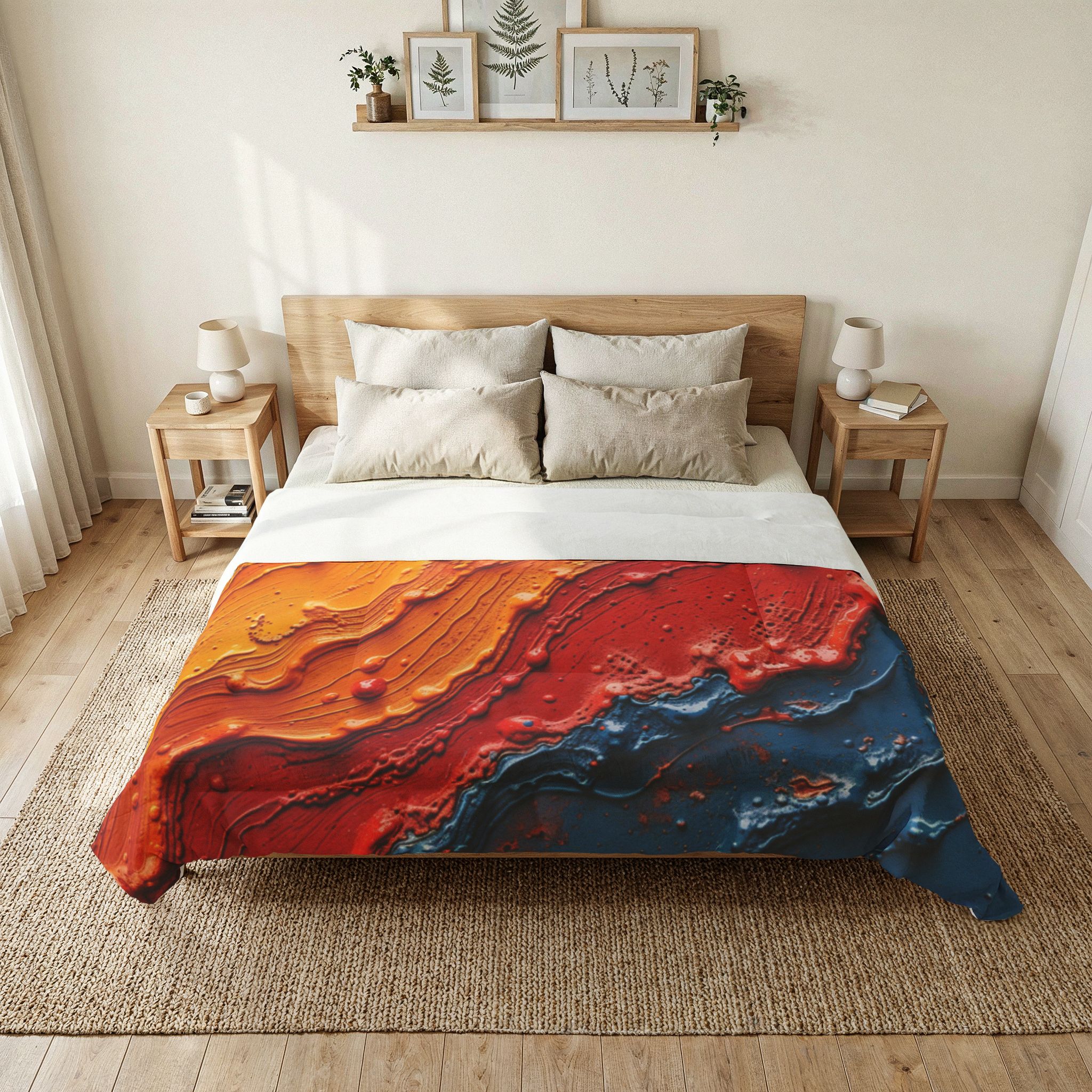 Abstract Agate Waves Cotton Comforter - Image 4