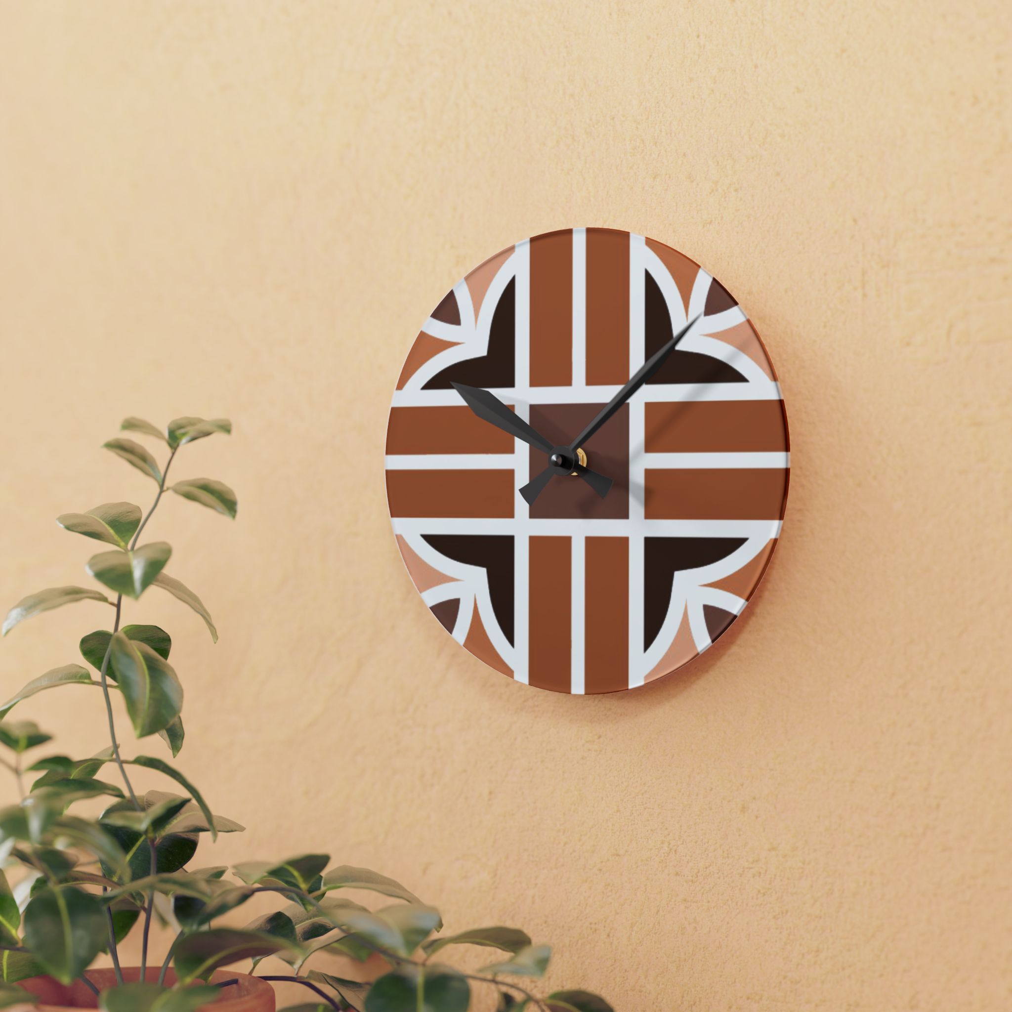 British Flag-Inspired Acrylic Wall Clock - Image 4