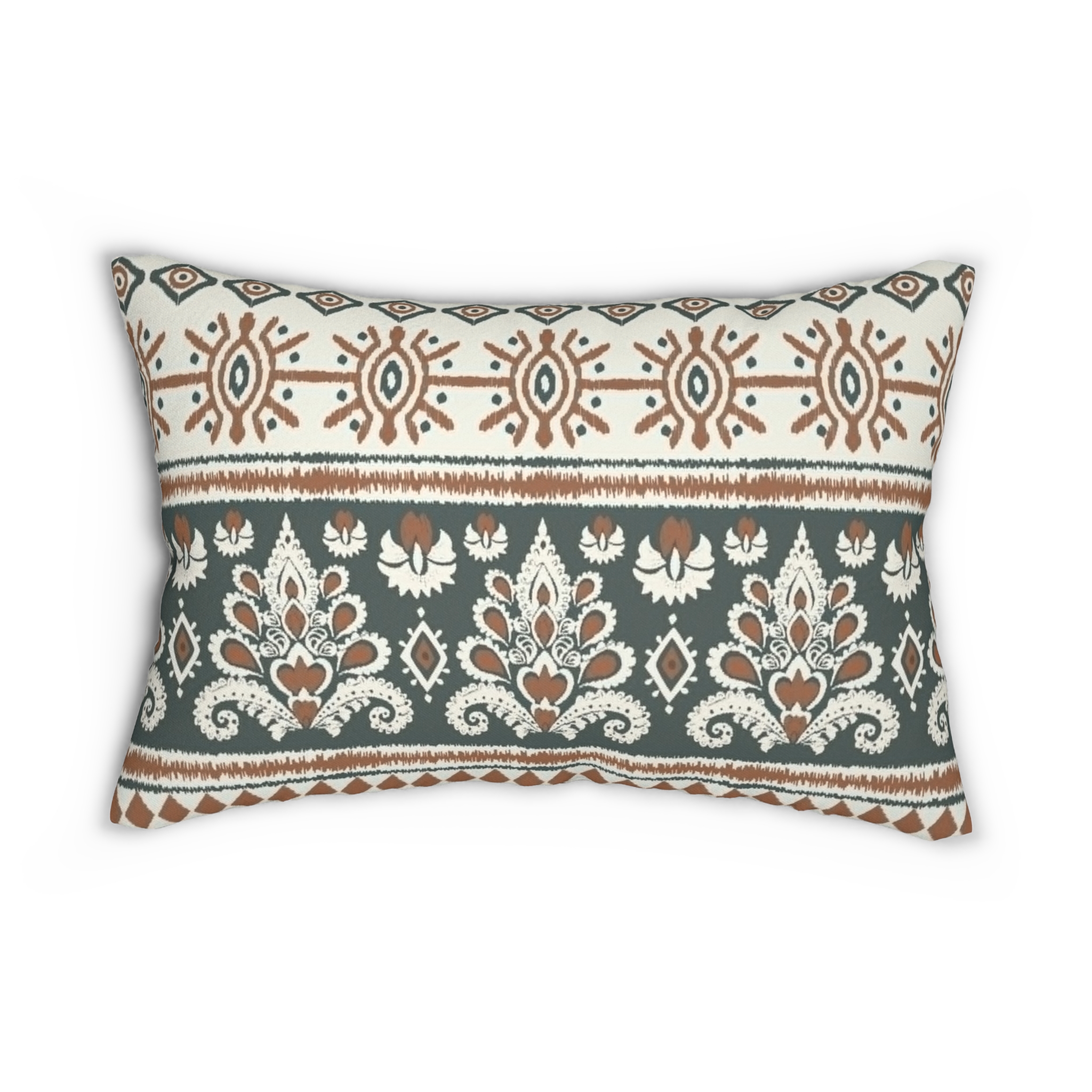 Boho Tribal Pattern Lumbar Pillow - Image 3