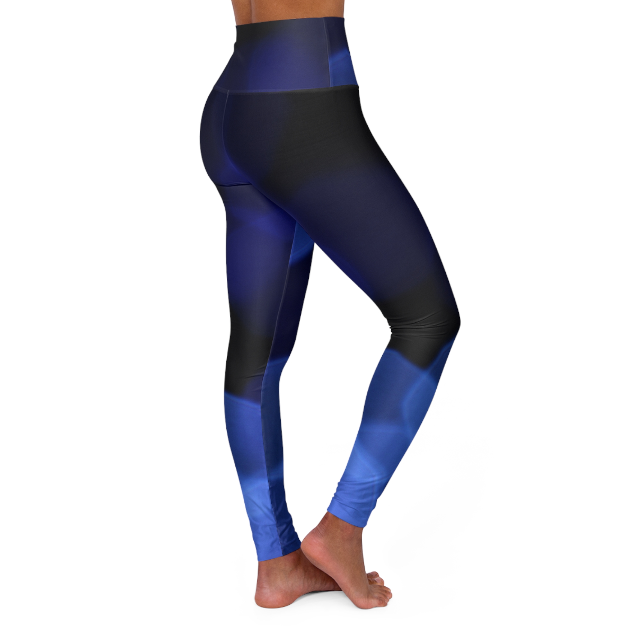 Blue Abstract Yoga Leggings