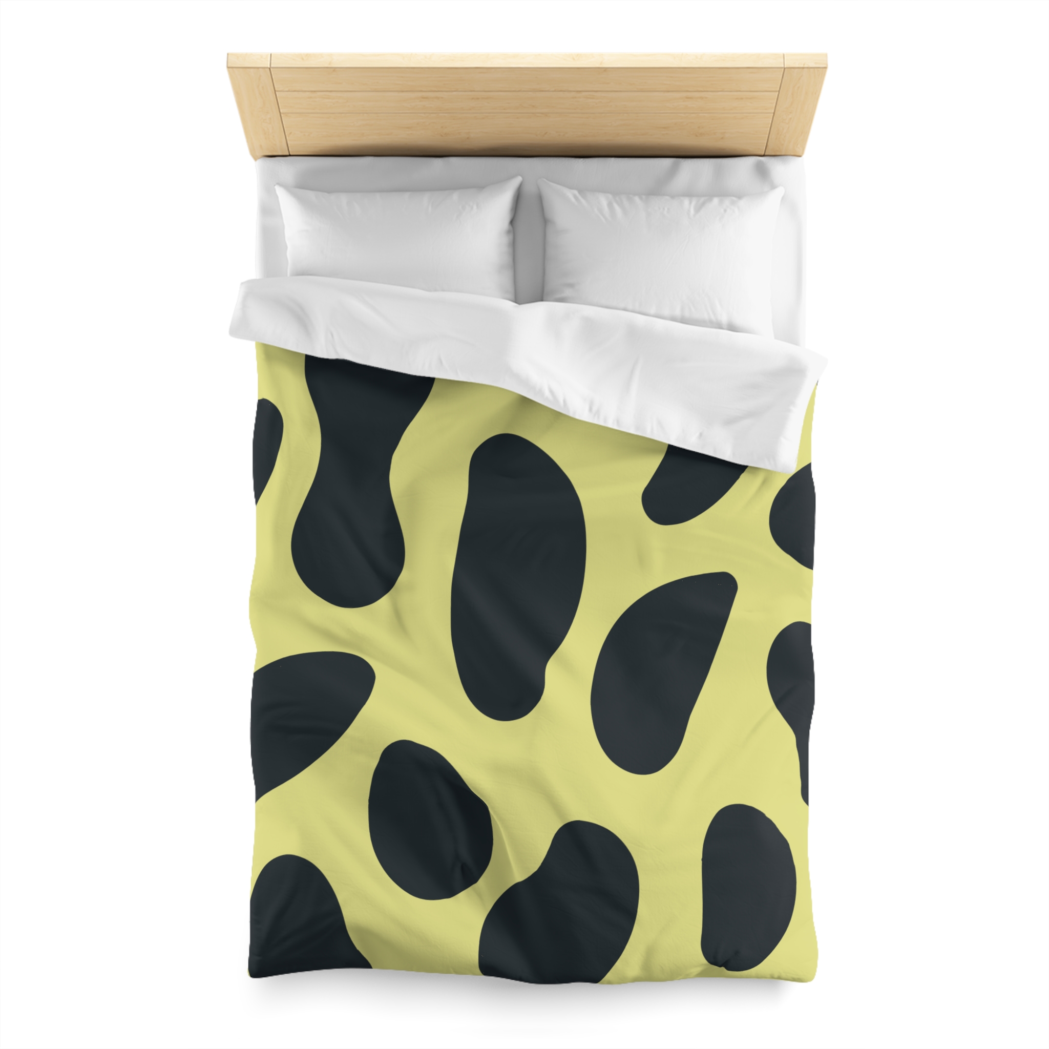 Black and Yellow Abstract Pattern Microfiber Duvet Cover - Image 11