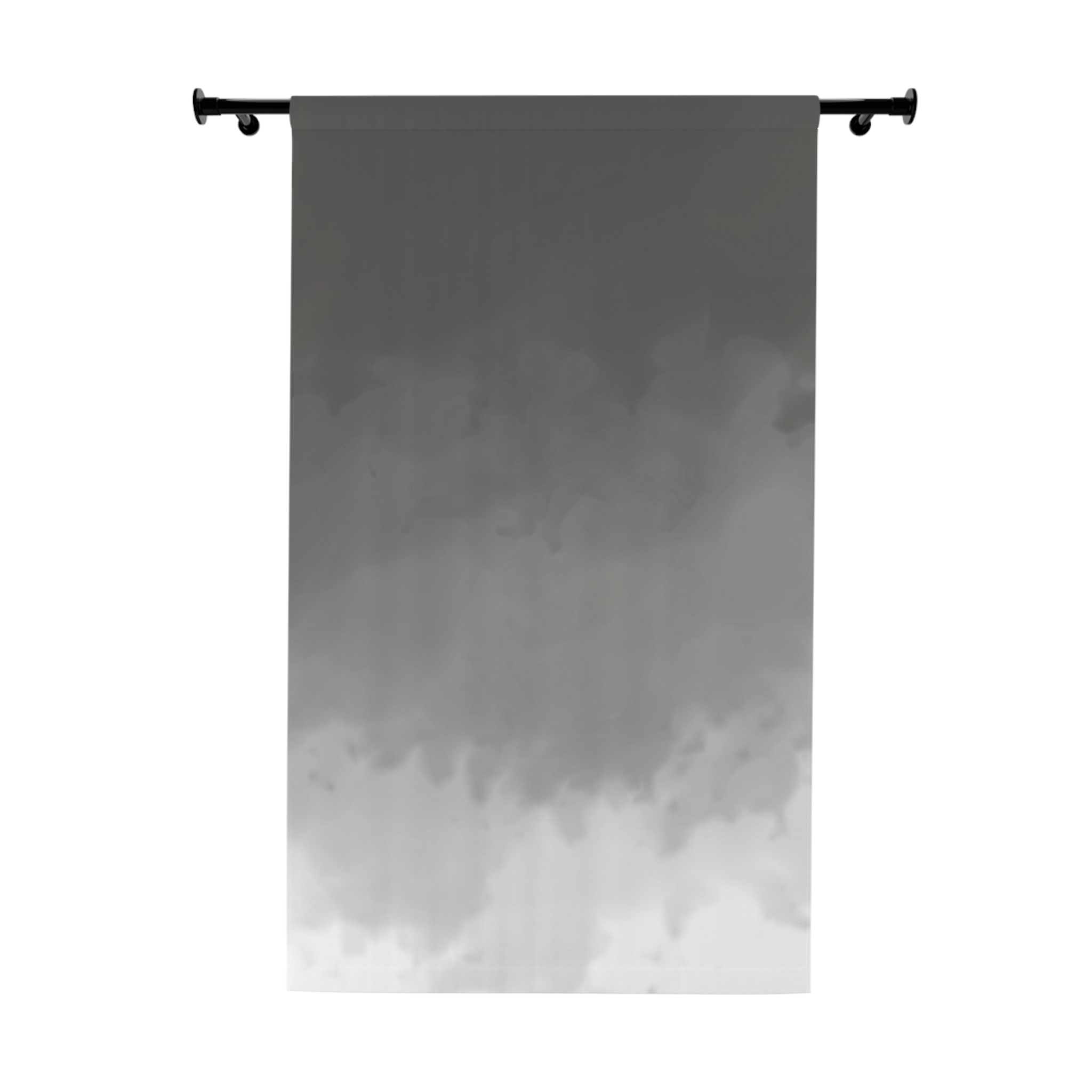 Gradient Cloud Window Curtain — Modern Gray Ombre Single Panel - Image 2