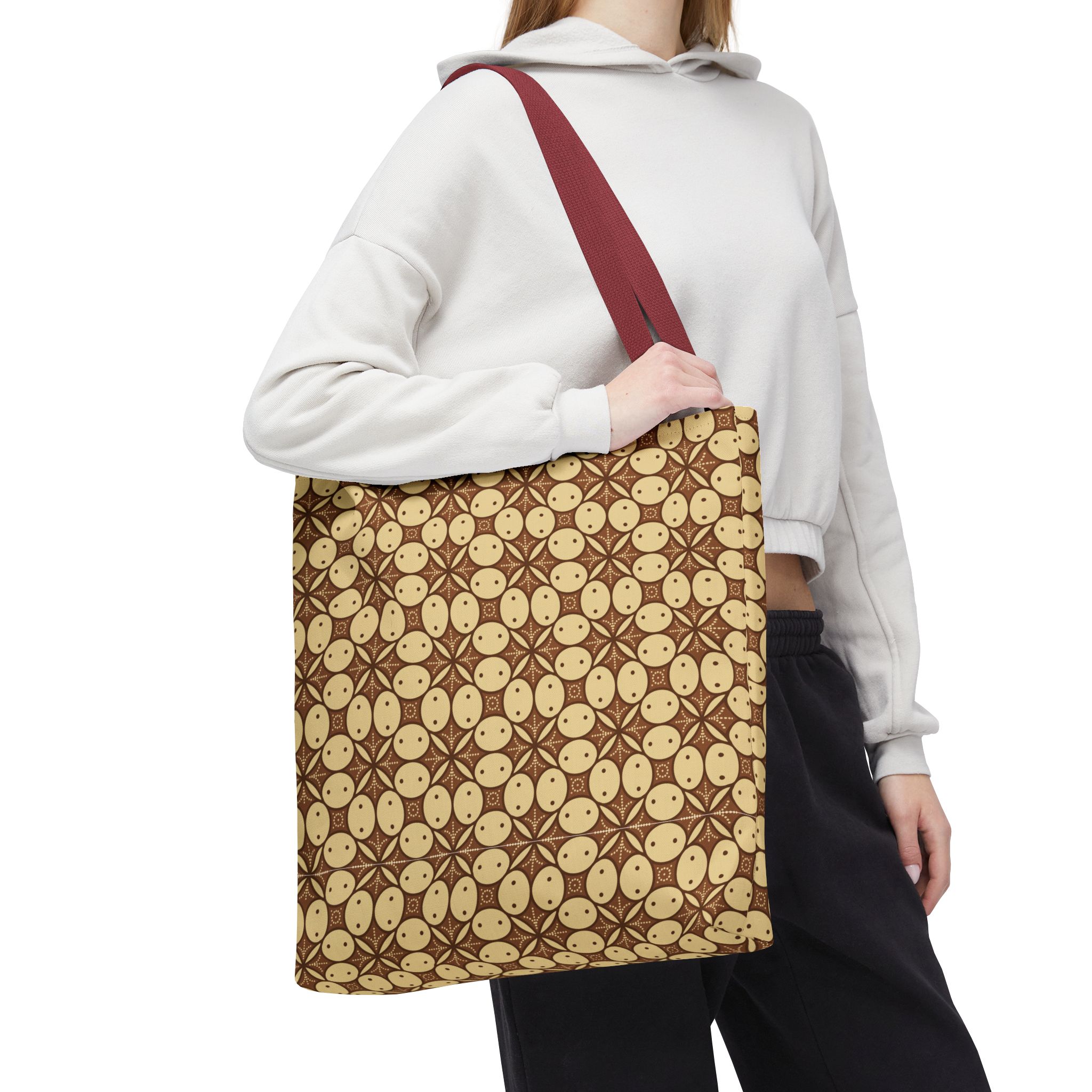 Retro Smiley Face Pattern Tote Bag - Image 30