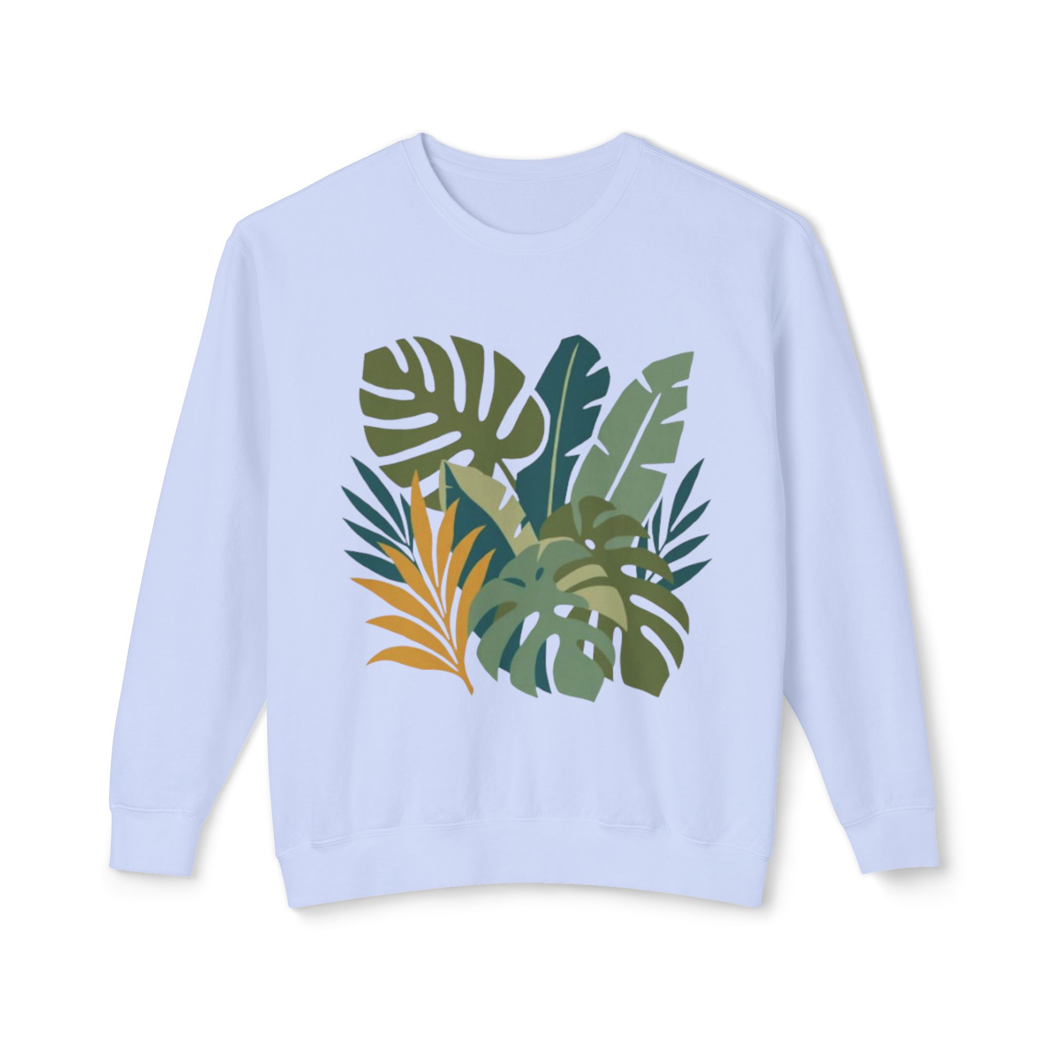 Tropical Leaf Botanical Print Sweatshirt - Image 37
