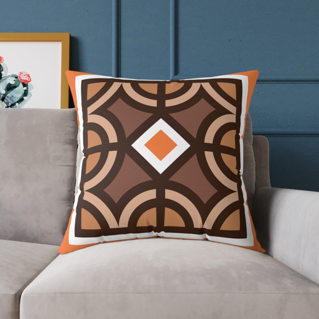 Geometric Moroccan Tile Square Pillow